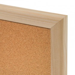 Korková tabuľa v drevenom ráme WOOD (80x50 cm)