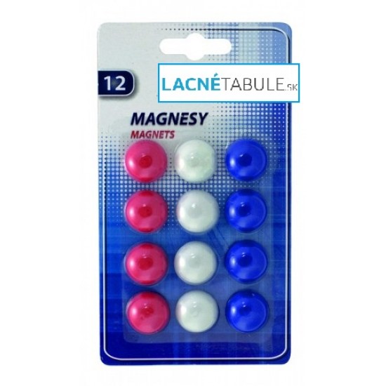 Magnety farebné mix 20mm - 12ks