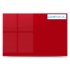 Sklenená magneticko suchostierateľná tabuľa - červená GLASS (90x60 cm)