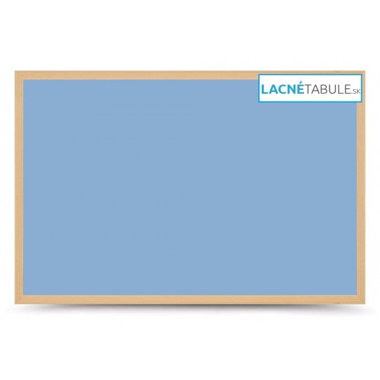 Magnetická tabuľa farebná v drevenom ráme - modrá WOOD (90x60 cm)
