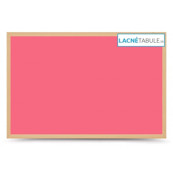 Magnetická tabuľa farebná v drevenom ráme - ružová WOOD (90x60 cm)