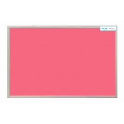 Magnetická tabuľa farebná v striebornom ráme - ružová MDF (60x40 cm)