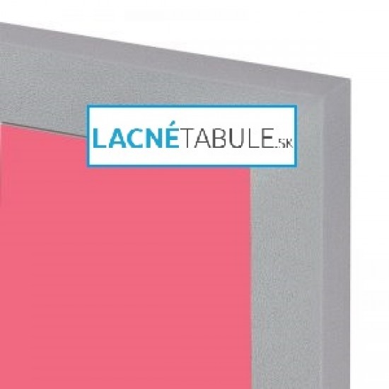Magnetická tabuľa farebná v striebornom ráme - ružová MDF (30x40 cm)