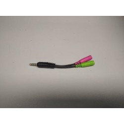 Cable audio Audio adapter headset 1 x 4 pin > 2 x 3 pin - 12cm