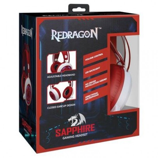 Slúchadlá Redragon SAPPHIRE, Gaming Headphones with Microphone, 2x 3.5 mm jack + USB
